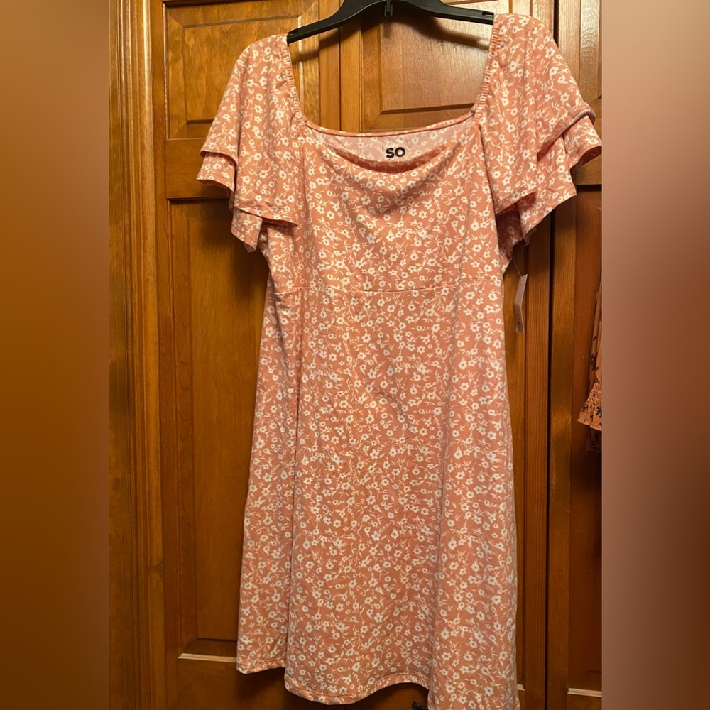 Summer flutter sleeve dress